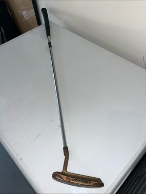 RH Odyssey Dual Force 660 used golf blade putter 34” long original steel shaft